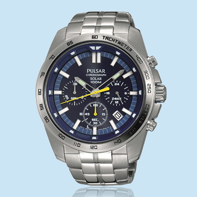 Pulsar heren solar chronograaf horloge