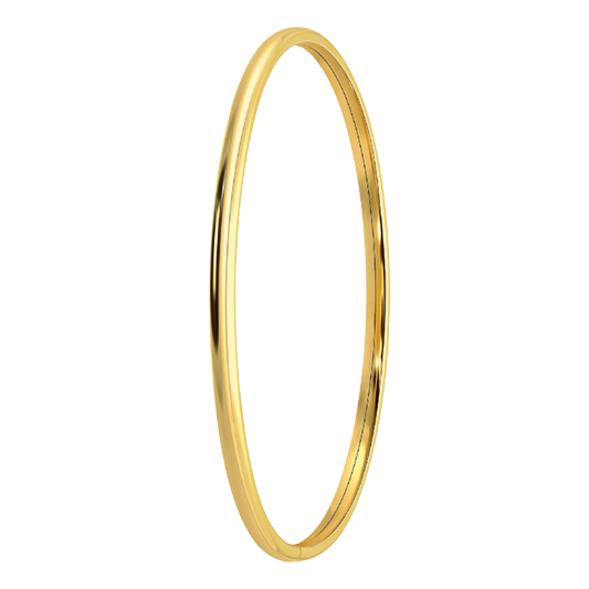 Zilveren goldplated bangle 3mm