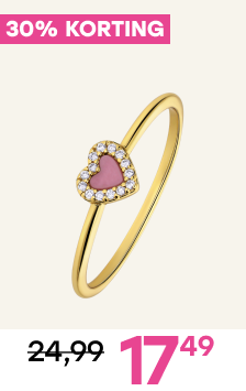 Zilveren goldplated ring een hartvormige Rhodonite gemstone