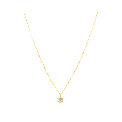 14K geelgouden collier solitair diamant (0,025ct)