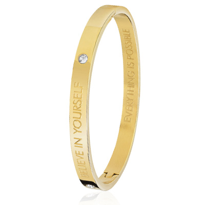 Guess stalen armband bangle goldplated Believe