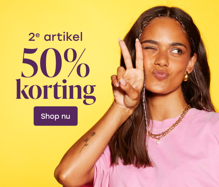 50% korting op het 2e artikel