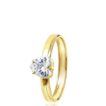 9 karaat ring met zirkonia