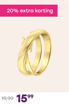 Gerecycled stalen 18 karaat goldplated ring Vignetta