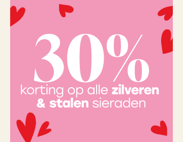 30% korting op zilver en staal