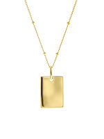 Goldplated ketting met graveerplaat -20% extra korting