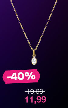 Stalen goldplated ketting met zirkonia