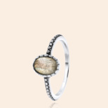 Zilveren ring met Gemstone labradorite