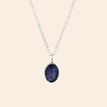 Zilveren ketting met hanger Gemstone sodalite