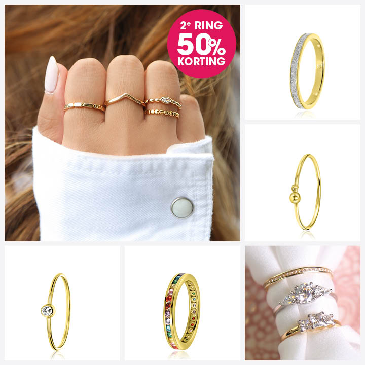 2e ring 50% gouden ringen