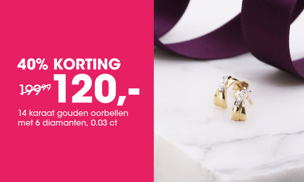 golden weekend 14 karaat oorbellen