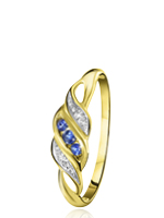 14 Karaat ring met diamant -50% korting