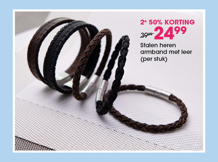 stalen heren armbanden smal