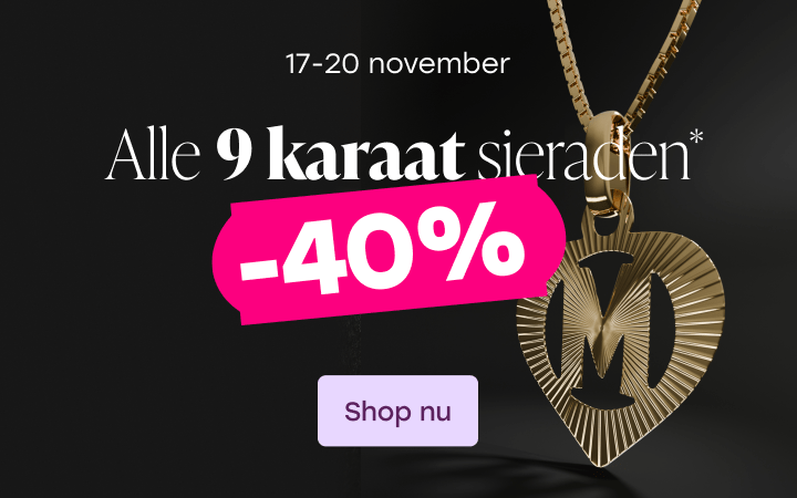 40% korting op alle 9 karaat