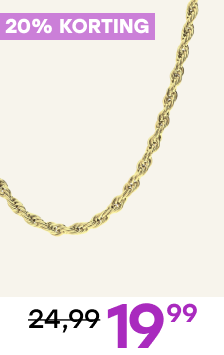 Stalen goldplated ketting koord 4mm