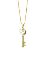 14 karaat gouden ketting met diamant -50% korting