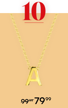 top 10: 9 karaat ketting met letter hanger