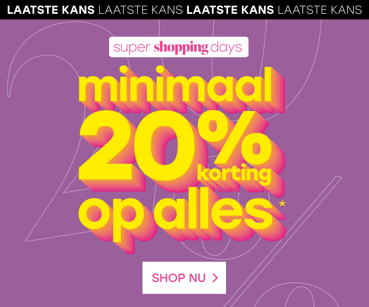 minimaal 20% korting op alles