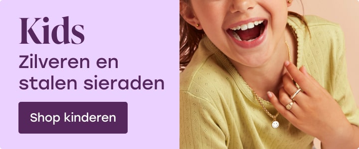 kids zilveren en stalen sieraden