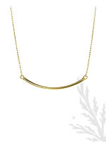 14 Karaat gouden ketting met bar hanger -20% extra korting