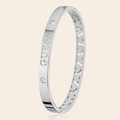 Guess stalen bangle armband Heart