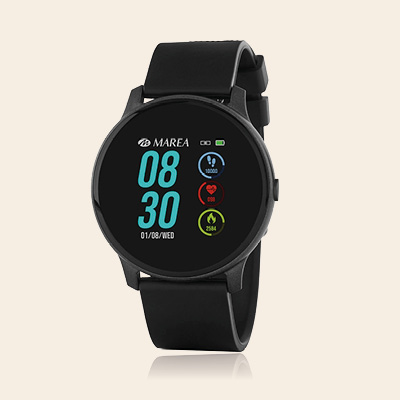 Marea smartwatch met zwarte rubberen band B59006/1