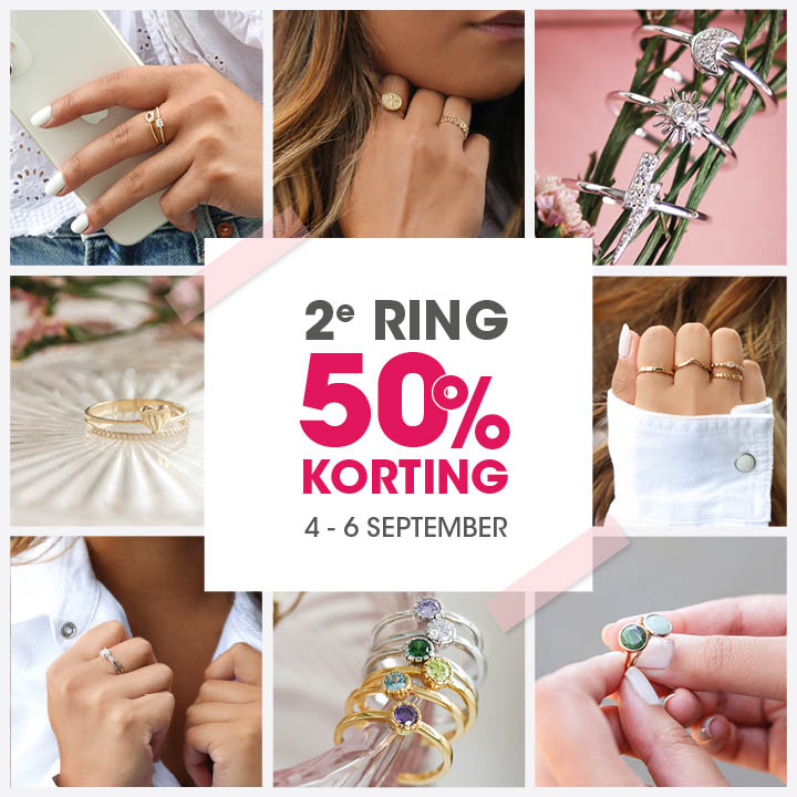 2e ring 50% korting