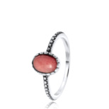 Zilveren ring met Gemstone rhodonite