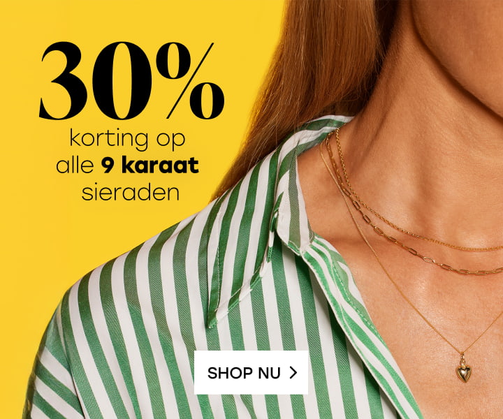 30% korting op alle 9 karaat