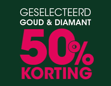 50% op goud en diamant