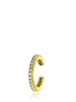 Zilveren earcuff gold met zirkonia -20% extra korting