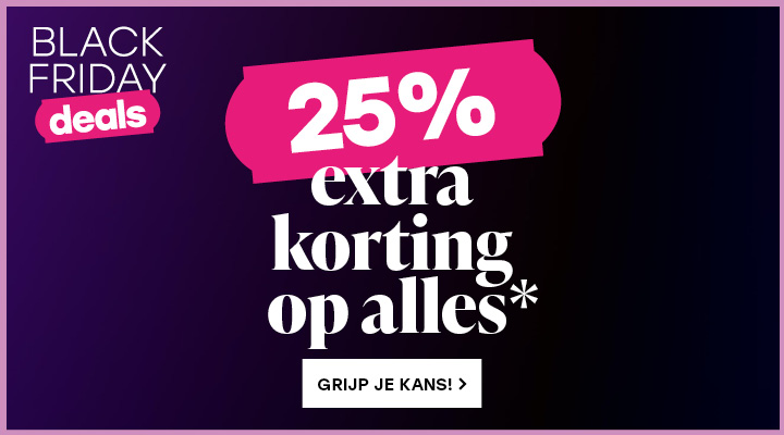 25% extra korting op alles