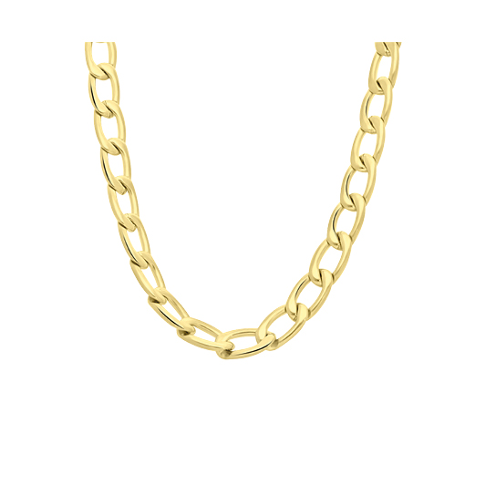 Stalen 18 karaat goldplated ketting Lourdes