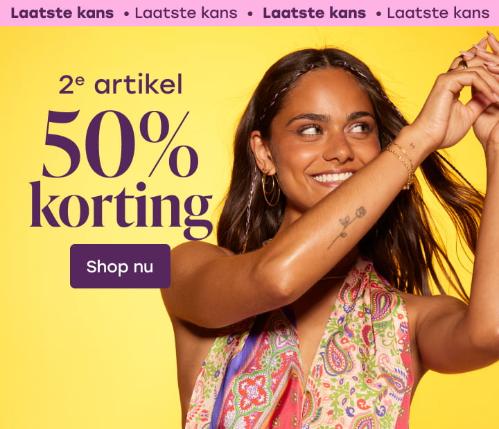 laatste kans op 50% korting op het 2e artikel