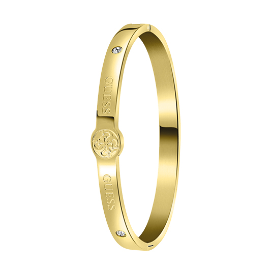 Guess stalen goldplated bangle 4G logo