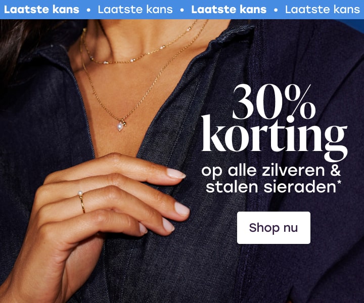 laatste kans 30% korting op zilver en staal