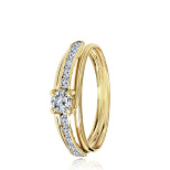 9 Karaat ring met zirkonia