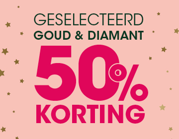 50% op goud en diamant