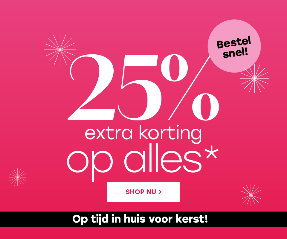 25% extra korting op alles