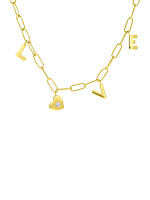 Zilveren ketting love bedels -20% korting