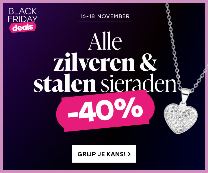 40% korting op zilveren en stalen sieraden