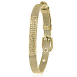 Stalen mesh armband met kristal Donna Mae