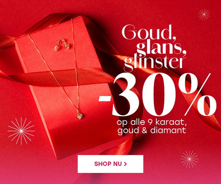 30% korting op 9 karaat, goud en diamant