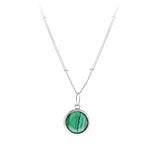 Zilveren Gemstone ketting malachite -20% korting