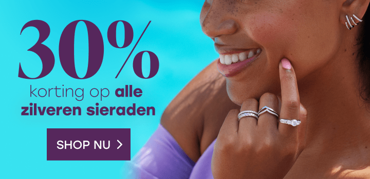 30% korting op alle zilveren sieraden