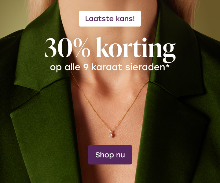 laatste kans op 30% korting op alle 9 karaat