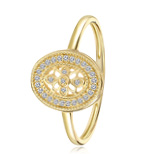 14 Karaat ring met 30 diamanten