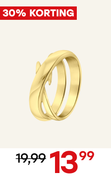 Gerecycled stalen 18 karaat goldplated ring Vignetta