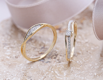 Gouden ringen met diamant