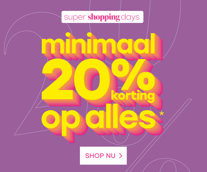 minimaal 20% korting op alles